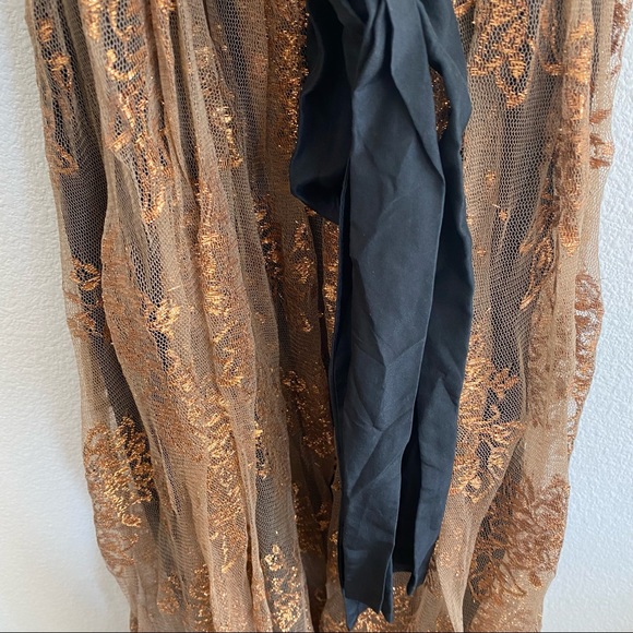 Anthropologie Moulinette Soeurs Honeyed Lace Dress Bronze  - Women's 2 - Picture 11 of 14